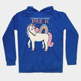 Ready to Crush Pre-K Cute Unicorn Back to School Preschool Hoodie